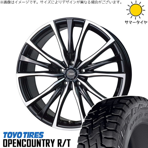 トーヨータイヤ オープンカントリー R/T 225/60R18 + クロノス CH-110 メタリックブラックポリッシュ 18インチ 7.5J +55 5H114.3P サマー・ホイール4本セット。1枚目。