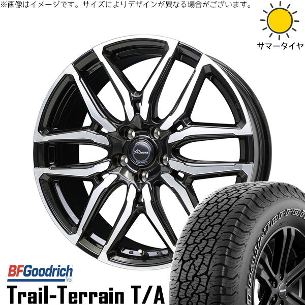 BFグッドリッチ トレイルテレーン T/A 225/55R18 + クロノス CH-114 ブラックポリッシュ 18インチ 8J +42 5H114.3P サマー・ホイール4本セット。1枚目。