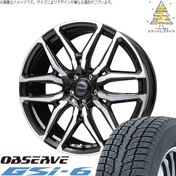 トーヨータイヤ オブザーブ Gsi-6 235/60R18 + クロノス CH-114 ブラックポリッシュ 18インチ 8J +42 5H114.3P スタッドレス・ホイール4本セット。1枚目。