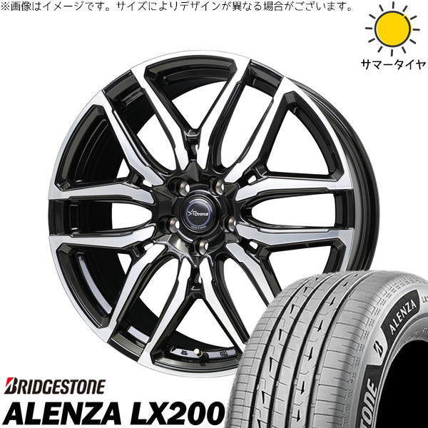 ブリヂストン アレンザ LX200 225/65R17 + クロノス CH-114 ブラックポリッシュ 17インチ 7J +38 5H114.3P サマー・ホイール4本セット。1枚目。