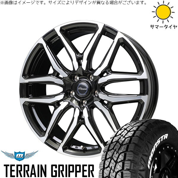 モンスタタイヤ テレーングリッパー 225/55R18 + クロノス CH-114 ブラックポリッシュ 18インチ 8J +42 5H114.3P サマー・ホイール4本セット。1枚目。