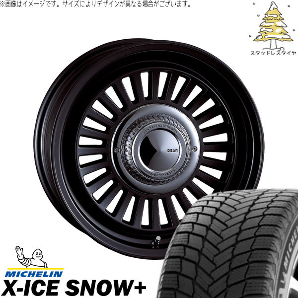 ミシュラン エックスアイス スノー+ 265/65R17 + ディーン カリフォルニア マットブラック 17インチ 7.5J +20 6H139.7P スタッドレス・ホイール4本セット。1枚目。