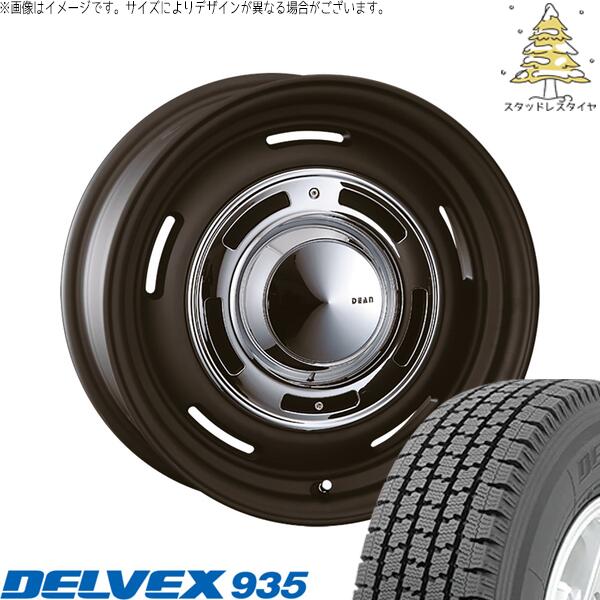 トーヨータイヤ デルベックス 935 (DELVEX 935) 145/80R12 + ディーン クロスカントリー マットブラック 12インチ 4.00B +42 4H100P スタッドレス・ホイール4本セット。1枚目。
