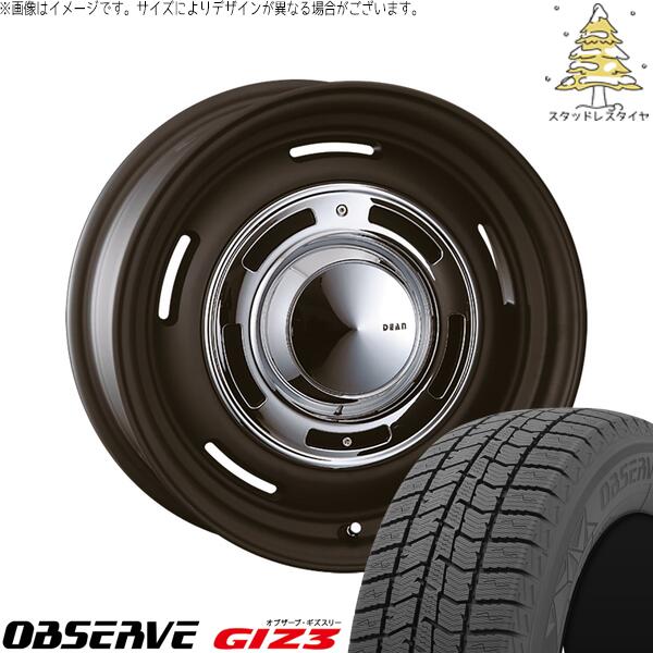 トーヨータイヤ オブザーブ ギズスリー (OBSERVE GIZ3) 215/45R17 + ディーン クロスカントリー マットブラック 17インチ 7.0J +47 5H114.3P スタッドレス・ホイール4本セット。1枚目。