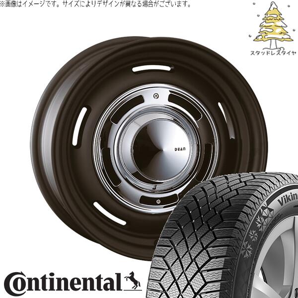 コンチネンタル バイキングコンタクト セブン (VikingContact7) 175/65R15 + ディーン クロスカントリー マットブラック 15インチ 6J +32 4H100P スタッドレス・ホイール4本セット。1枚目。