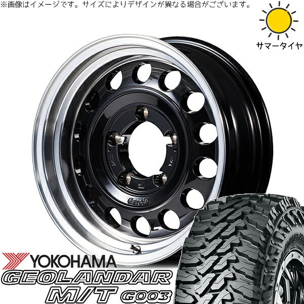 ヨコハマタイヤ ジオランダー M/T G003 225/75R16 + MIDホイール ガルシア シスコ タイプ2 ブラックリムポリッシュ 16インチ 6J -5 5H139.7P サマー・ホイール4本セット。1枚目。