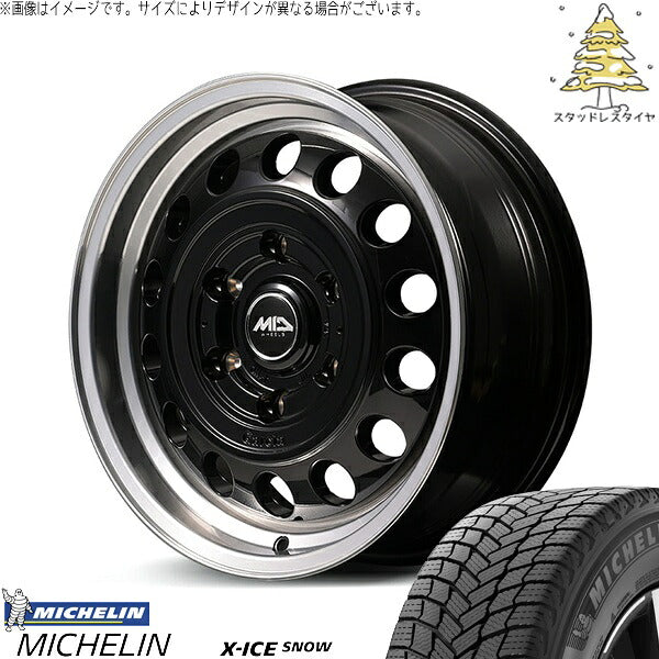 ミシュラン エックスアイス スノー (X-ICE SNOW) 215/65R16 + MIDホイール ガルシア シスコ タイプ2 ブラックリムポリッシュ 16インチ 6.5J +38 6H139.7P スタッドレス・ホイール4本セット。1枚目。