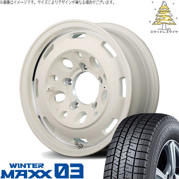 ダンロップ ウィンターマックス03 155/65R14 + MIDホイール ガルシア シスコ オールドイングリッシュ/リムヴァーレイポリッシュ 14インチ 4.5J +45 4H100P スタッドレス・ホイール4本セット。1枚目。