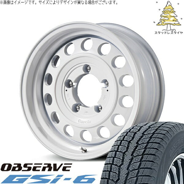 トーヨータイヤ オブザーブ Gsi-6 225/70R16 + MIDホイール ガルシア シスコ タイプ2 オールドイングリッシュホワイト 16インチ 5.5J +20 5H139.7P スタッドレス・ホイール4本セット。1枚目。