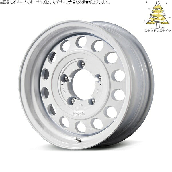 輸入スタッドレスタイヤ(銘柄指定不可) 215/70R16 + MIDホイール ガルシア シスコ タイプ2 オールドイングリッシュホワイト 16インチ 5.5J +20 5H139.7P ホイール4本セット。1枚目。