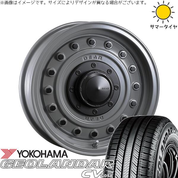 ヨコハマタイヤ ジオランダーCV G058 215/65R16 + ディーン コロラド スティールグレー 16インチ 6.5J +38 6H139.7P サマー・ホイール4本セット。1枚目。