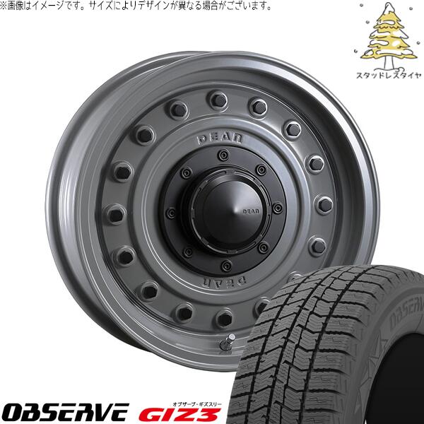 トーヨータイヤ オブザーブ ギズスリー (OBSERVE GIZ3) 205/60R16 + ディーン コロラド スティールグレー 16インチ 7.0J +37 5H114.3P スタッドレス・ホイール4本セット。1枚目。