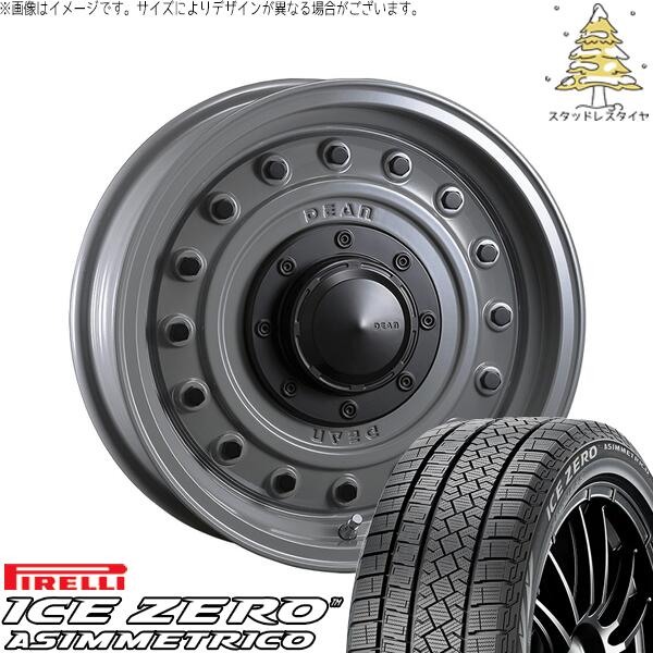 ピレリ アイスゼロアシンメトリコ (ICEZERO ASIMMETRICO) 205/65R16 + ディーン コロラド スティールグレー 16インチ 7.0J +37 5H114.3P スタッドレス・ホイール4本セット。1枚目。