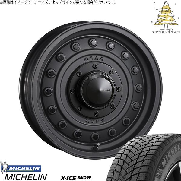 ミシュラン エックスアイス スノー (X-ICE SNOW) 215/70R16 + ディーン コロラド マットチャコールブラック 16インチ 5.5J +20 5H139.7P スタッドレス・ホイール4本セット。1枚目。