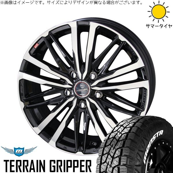 モンスタタイヤ テレーングリッパー 215/70R16 + スマック クレスト サファイアブラックポリッシュ 16インチ 6.5J +38 5H114.3P サマー・ホイール4本セット。1枚目。