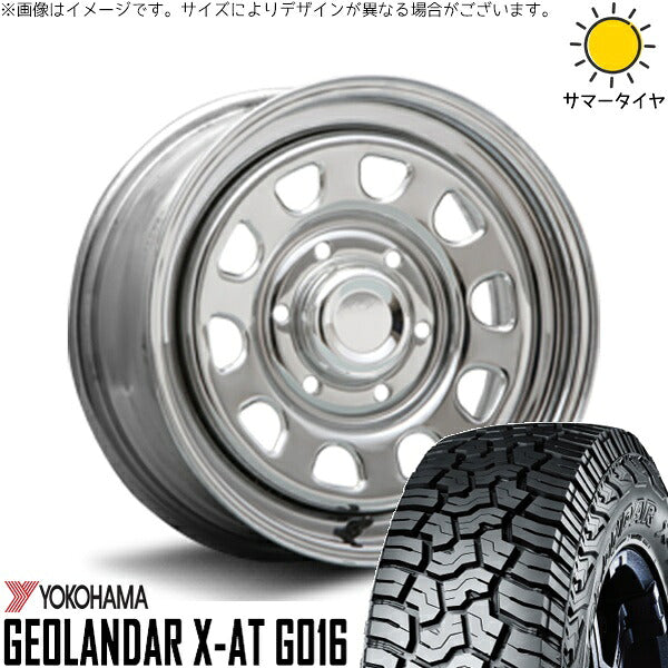 ヨコハマタイヤ ジオランダー X-AT G016 265/70R16 + デイトナ SS クローム 16インチ 7J +38 6H139.7P サマー・ホイール4本セット。1枚目。