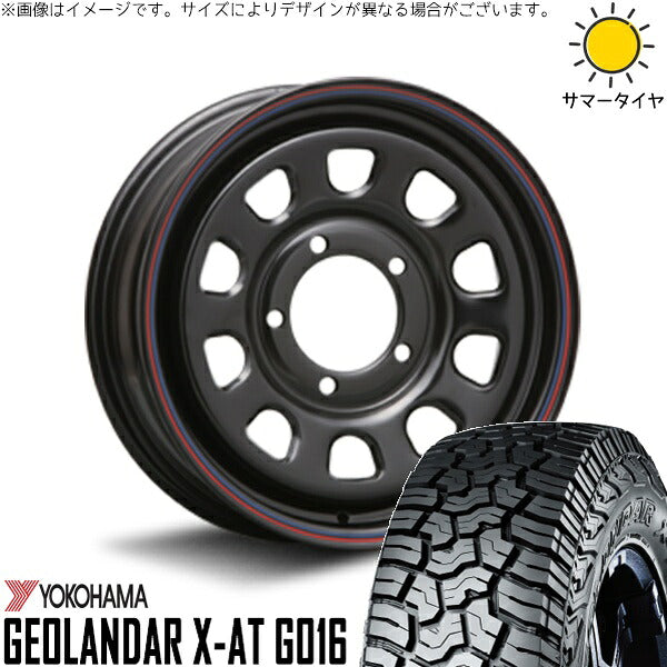 ヨコハマタイヤ ジオランダー X-AT G016 215/70R16 + デイトナ SS ブラック 16インチ 6J ±0 5H139.7P サマー・ホイール4本セット。1枚目。