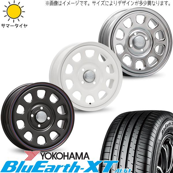 ヨコハマタイヤ ブルーアースXT AE61 205/65R16 + デイトナ SS ブラック 16インチ 7J +35 5H114.3P サマー・ホイール4本セット。1枚目。
