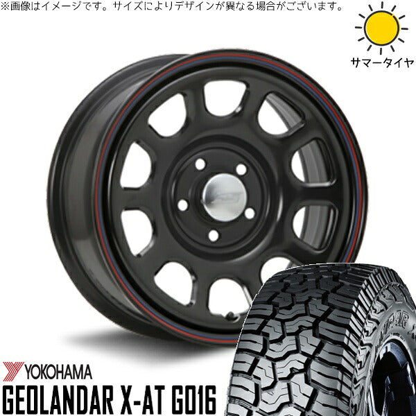 ヨコハマタイヤ ジオランダー X-A/T G016 (GEOLANDAR X-A/T G016) 215/70R16 + デイトナ SS ブラック 16インチ 7J +35 5H114.3P サマー・ホイール4本セット。1枚目。