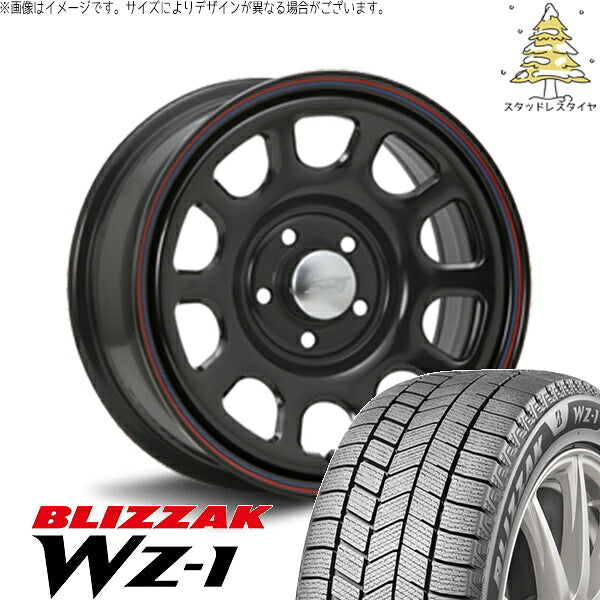 ブリヂストン ブリザック WZ-1 205/65R16 + デイトナ SS ブラック 16インチ 7J +35 5H114.3P スタッドレス・ホイール4本セット。1枚目。