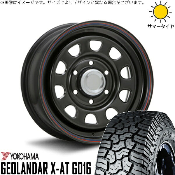 ヨコハマタイヤ ジオランダー X-AT G016 265/70R16 + デイトナ SS ブラック 16インチ 7J +38 6H139.7P サマー・ホイール4本セット。1枚目。