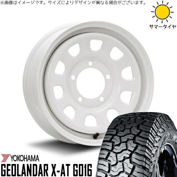 ヨコハマタイヤ ジオランダー X-AT G016 215/70R16 + デイトナ SS ホワイト 16インチ 5.5J +20 5H139.7P サマー・ホイール4本セット。1枚目。