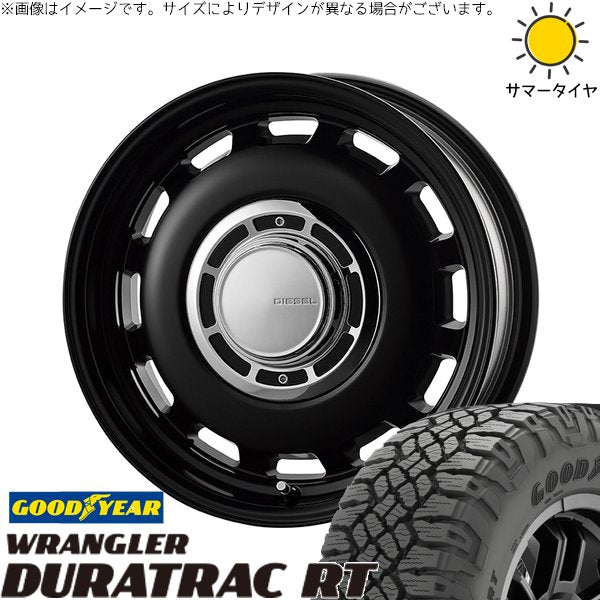 グッドイヤー ラングラー デュラトラック RT 225/75R16 + クロスブラッド ディーゼル サテンブラック 16インチ 6J -5 5H139.7P サマー・ホイール4本セット。1枚目。