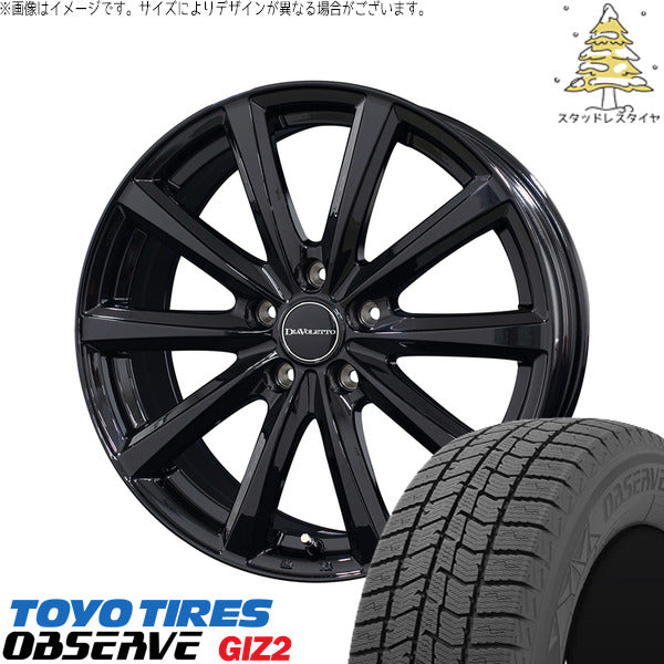 トーヨータイヤ OBSERVE 185/65R15 + D.TEN ブラック 15インチ 6J +50 5H114.3P スタッドレス・ホイール4本セット。1枚目。