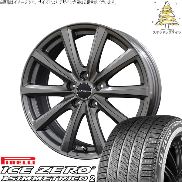 ピレリ アイスゼロアシンメトリコ2 215/60R16 + D.TEN グレーメタリック 16インチ 6.5J +40 5H114.3P スタッドレス・ホイール4本セット。1枚目。