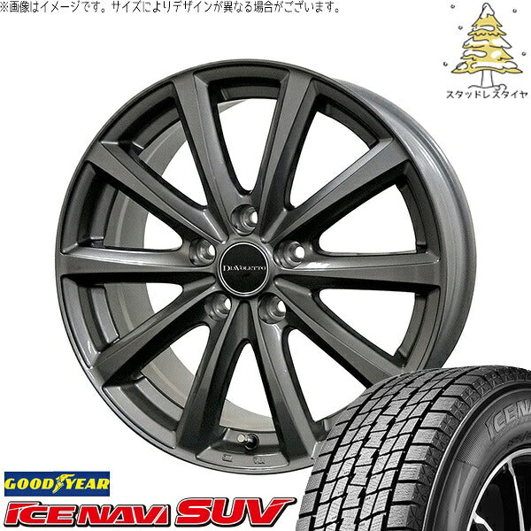 グッドイヤー アイスナビ SUV (ICENAVI SUV) 215/65R16 + D.TEN グレーメタリック 16インチ 6.5J +52 5H114.3P スタッドレス・ホイール4本セット。1枚目。