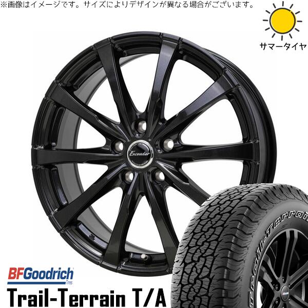 BFグッドリッチ トレイルテレーン T/A 225/55R18 + エクシーダー E08 グロスガンメタ 18インチ 7J +48 5H114.3P サマー・ホイール4本セット。1枚目。