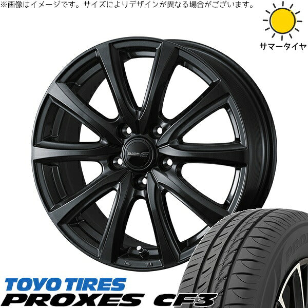 トーヨータイヤ プロクセス CF3 225/45R18 + エリシア ガンメタリック 18インチ 7.5J +48 5H114.3P サマー・ホイール4本セット。1枚目。