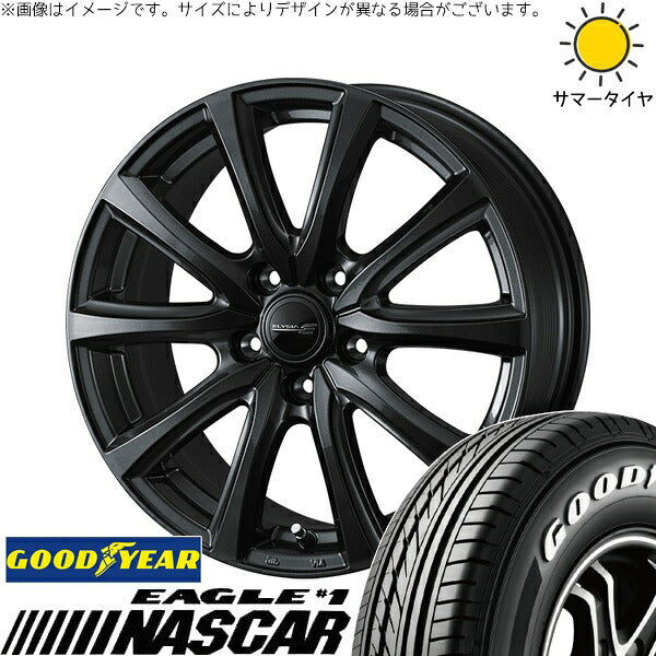 グッドイヤー イーグル ナスカー 215/65R16 + エリシア ガンメタリック 16インチ 6.5J +47 5H100P サマー・ホイール4本セット。1枚目。