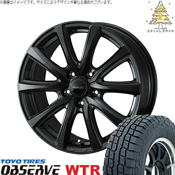 トーヨータイヤ オブザーブ W/T-R 225/70R16 + エリシア ガンメタリック 16インチ 6.5J +40 5H114.3P スタッドレス・ホイール4本セット。1枚目。
