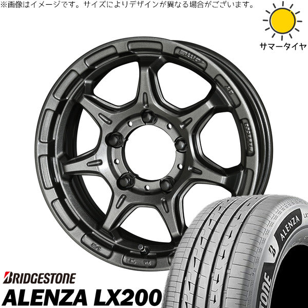 ブリヂストン アレンザ LX200 215/70R16 + RIVAZZA FBF-7 ガンブラック 16インチ 5.5J +20 5H139.7P サマー・ホイール4本セット。1枚目。