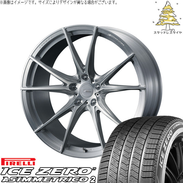 ピレリ アイスゼロアシンメトリコ2 235/60R18 + エフゼロ FZ-2 ブラッシュド 18インチ 8J +45 5H114.3P スタッドレス・ホイール4本セット。1枚目。