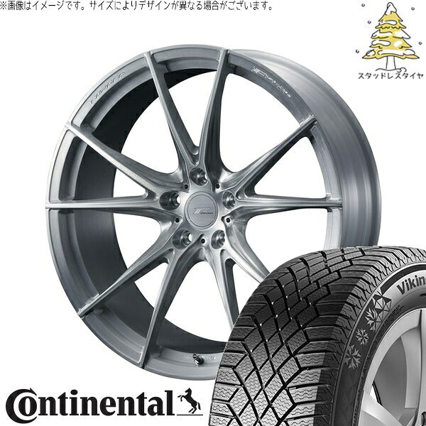 コンチネンタル バイキングコンタクト7 245/40R20 + エフゼロ FZ-2 ブラッシュド 20インチ 8.5J +38 5H114.3P スタッドレス・ホイール4本セット。1枚目。