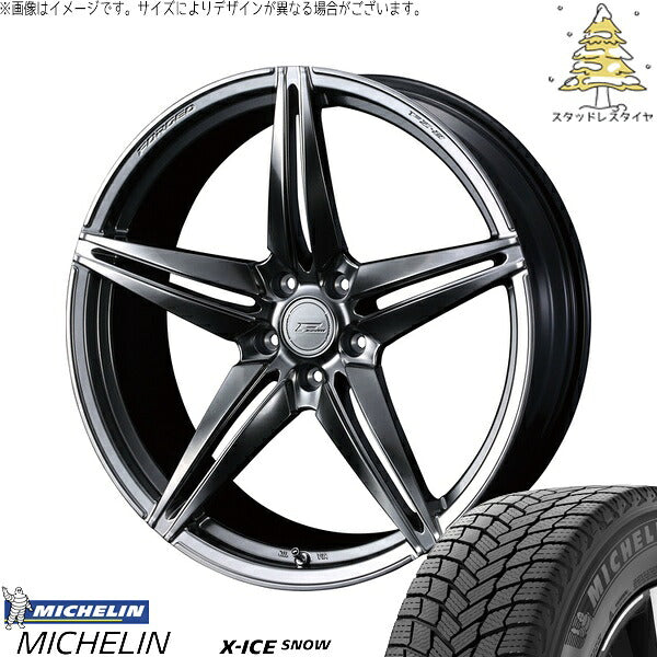 ミシュラン エックスアイス スノー 225/40R19 + エフゼロ FZ-3 ダイヤモンドブラック 19インチ 8J +45 5H114.3P スタッドレス・ホイール4本セット。1枚目。