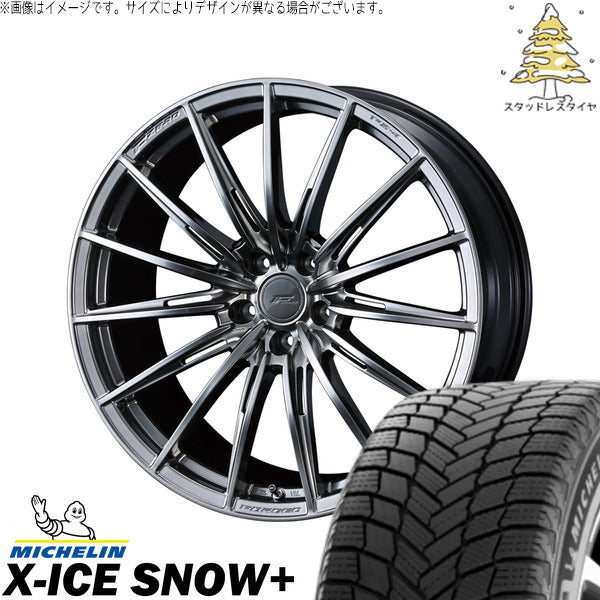 ミシュラン エックスアイス スノー+ 235/50R20 + エフゼロ FZ-4 ダイヤモンドブラック 20インチ 8.5J +38 5H114.3P スタッドレス・ホイール4本セット。1枚目。