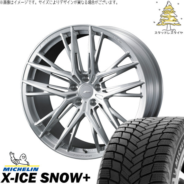 ミシュラン エックスアイス スノー+ 245/45R19 + エフゼロ FZ-5 ブラッシュド 19インチ 8.5J +38 5H114.3P スタッドレス・ホイール4本セット。1枚目。