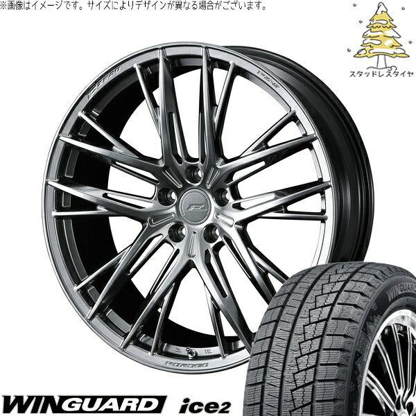 ネクセン ウィンガード アイス2 225/40R18 + エフゼロ FZ-5 ダイヤモンドブラック 18インチ 8.5J +35 5H114.3P スタッドレス・ホイール4本セット。1枚目。