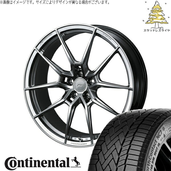 コンチネンタル ノースコンタクト NC7 225/50R18 + エフゼロ FZ-6 ダイヤモンドブラック 18インチ 8.5J +40 5H114.3P スタッドレス・ホイール4本セット。1枚目。