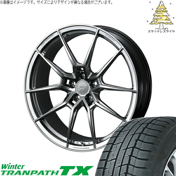 トーヨータイヤ ウィンタートランパス TX 235/50R18 + エフゼロ FZ-6 ダイヤモンドブラック 18インチ 8.5J +40 5H114.3P スタッドレス・ホイール4本セット。1枚目。
