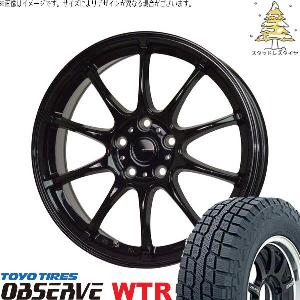 トーヨータイヤ オブザーブ W/T-R 245/65R17 + Gスピード G07 メタリックブラック 17インチ 7J +38 5H114.3P スタッドレス・ホイール4本セット。1枚目。