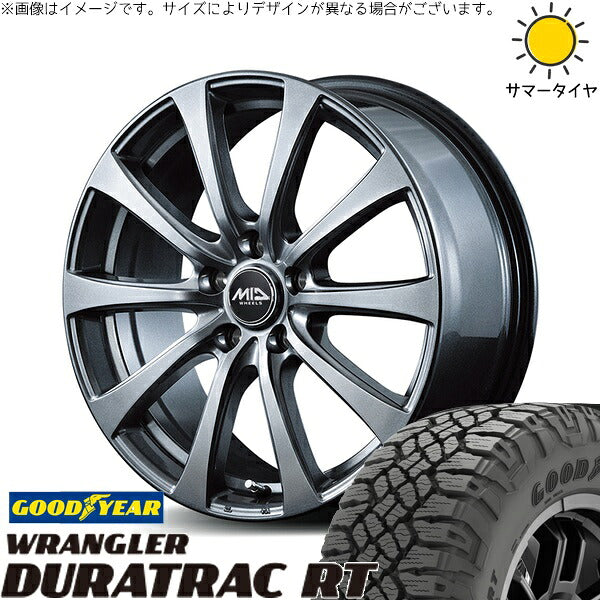 グッドイヤー ラングラー デュラトラック RT 245/65R17 + MIDホイール G10 メタリックグレー 17インチ 7J +38 5H114.3P サマー・ホイール4本セット。1枚目。