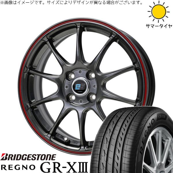 ブリヂストン レグノ GR-X3 185/60R16 + Gスピード ES01 エコスタイル ハイパーシルバー/レッドライン 16インチ 6J +43 4H100P サマー・ホイール4本セット。1枚目。