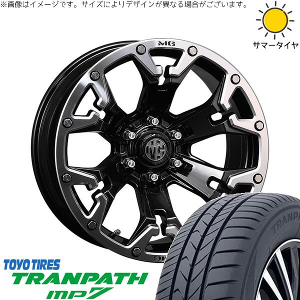 トーヨータイヤ トランパス MP7 215/70R16 + マーテルギア ゴーレム ブラック/マシニンググリップ 16インチ 7J +35 5H114.3P サマー・ホイール4本セット。1枚目。