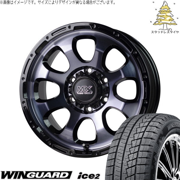 ネクセン ウィンガード アイス2 165/55R14 + マッドクロス グレイス ブラッククリア/リムブラック 14インチ 4.5J +45 4H100P スタッドレス・ホイール4本セット。1枚目。