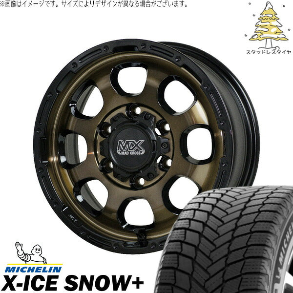 ミシュラン エックスアイス スノー+ 265/65R17 + マッドクロス グレイス ブロンズクリア/リムブラック 17インチ 8J +20 6H139.7P スタッドレス・ホイール4本セット。1枚目。