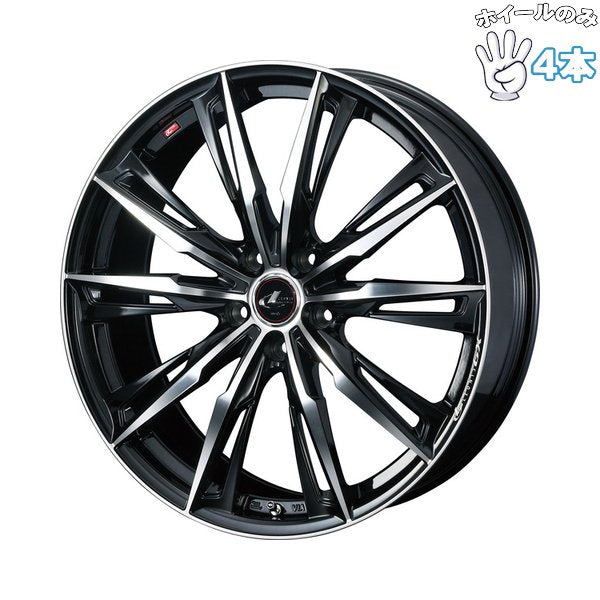 18インチ アルミホイール 5穴114.3 | ウェッズ レオニス GX ハイパーブラック/メタルコート 8J 4本
